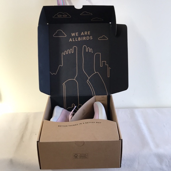 Allbirds Treerunners Sz W10 pink Anemone (white) very good Preowned condition - Picture 9 of 10